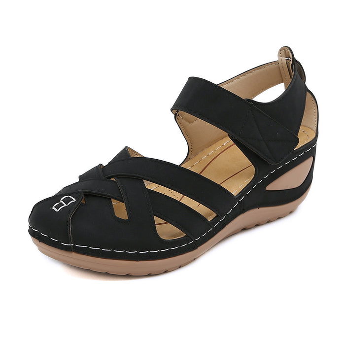 New Closed Toe Wedge Non-slip Plus Size Sandals For Women